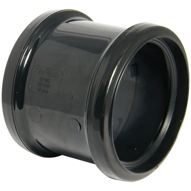 FloPlast Coupling Double Socket Black 110mm  image