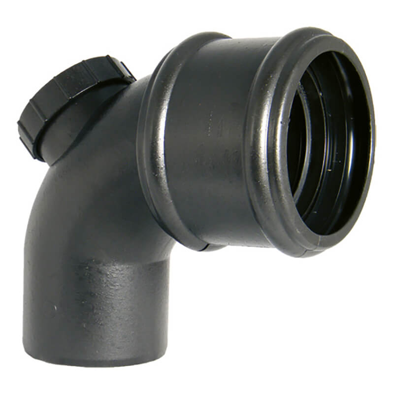 FloPlast 92.5° Access Bend Cast Iron Soil  image