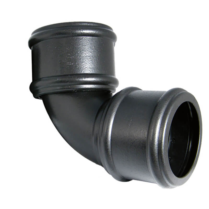 FloPlast 92.5° Bend Double Socket Cast Iron Soil 110mm image