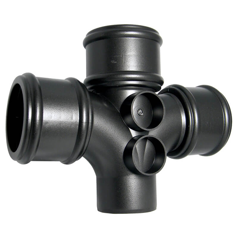 FloPlast 92.5° Branch Double Socket Cast Iron Soil 110mm image
