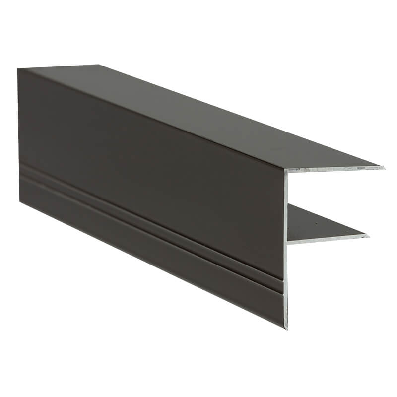 Aluminium F Section 25mm 3m Brown (Ral8040) image