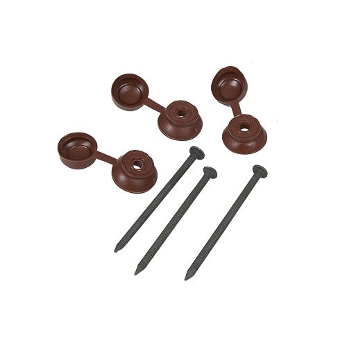 Bitumen Brown/Red Corrugated PVC Roof Sheet Fixings Pack Of 50 Fixings image