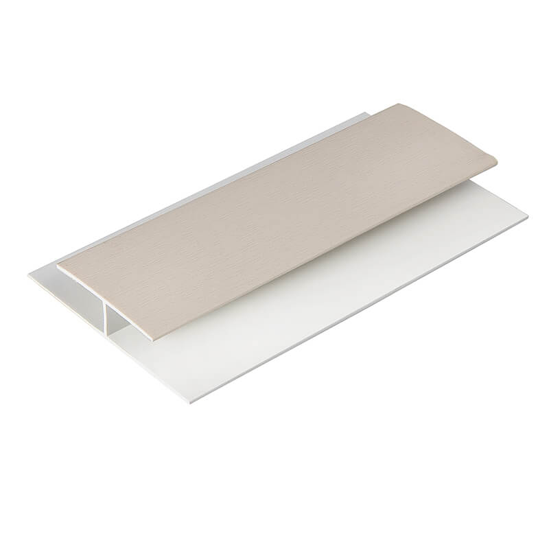 Cream Woodgrain Soffit Joint Trim 5m image