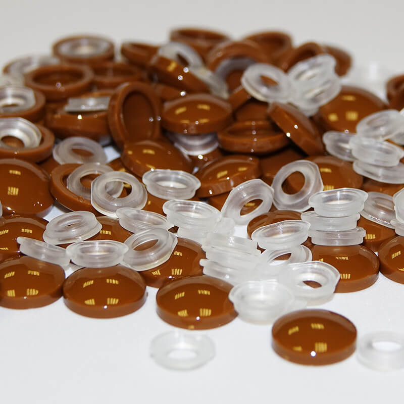 Light Oak 2-Part Screw Caps Pack of 200  image
