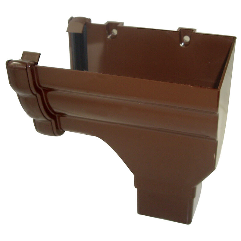 FloPlast Ogee Brown Right Hand Stopend Outlet  image