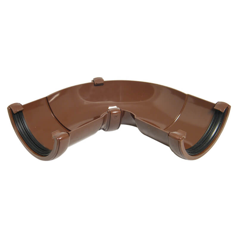 112mm FloPlast Brown Round 50-156° Gutter Adjustable Angle image