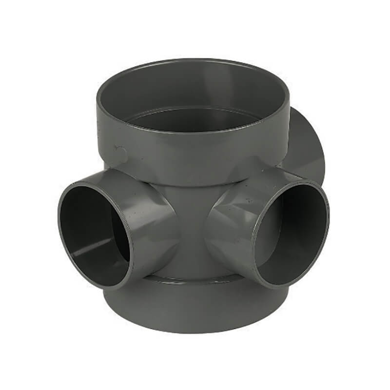 FloPlast Short Boss Pipe Anthracite Grey Soil  image
