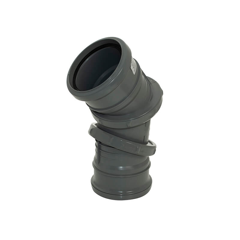FloPlast Adjustable Bend 0-90 Anthracite Grey Soil image
