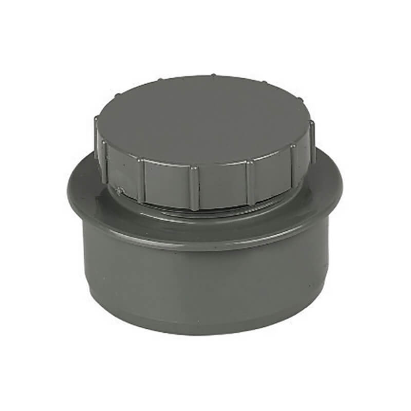 FloPlast Screwed Access Cap Anthracite Grey Soil  image