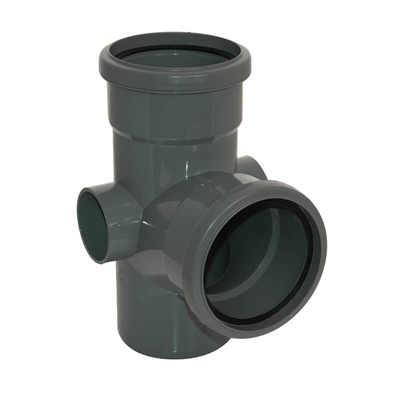 FloPlast 92.5° Branch Anthracite Grey Soil  image