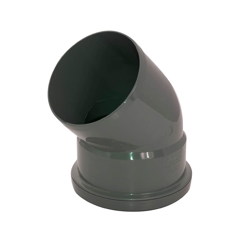 FloPlast 135° Bend Single Socket Anthracite Grey image