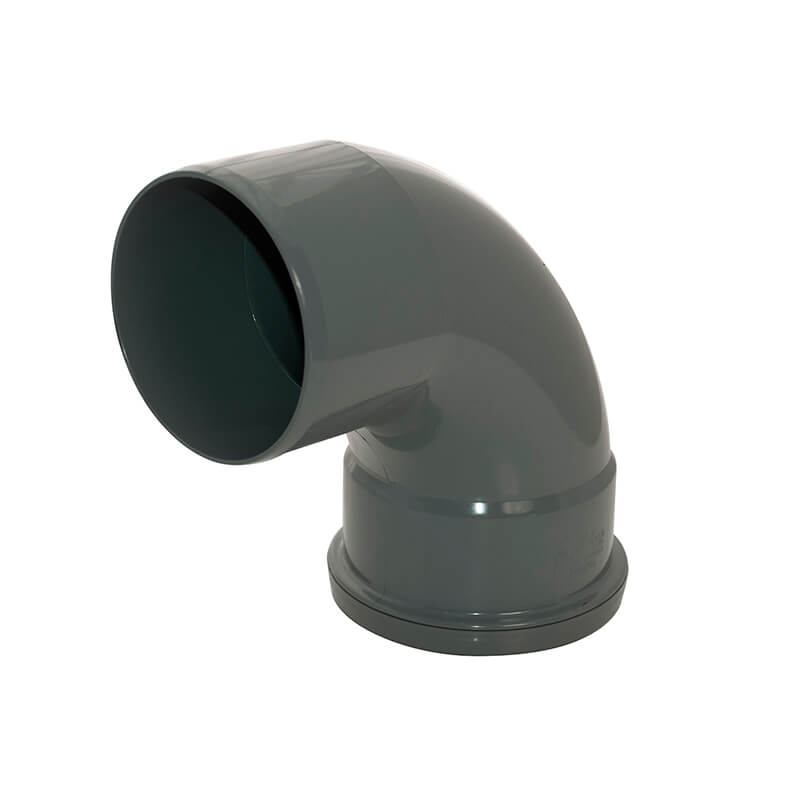 FloPlast 92.5° Bend Single Socket Anthracite Grey  image