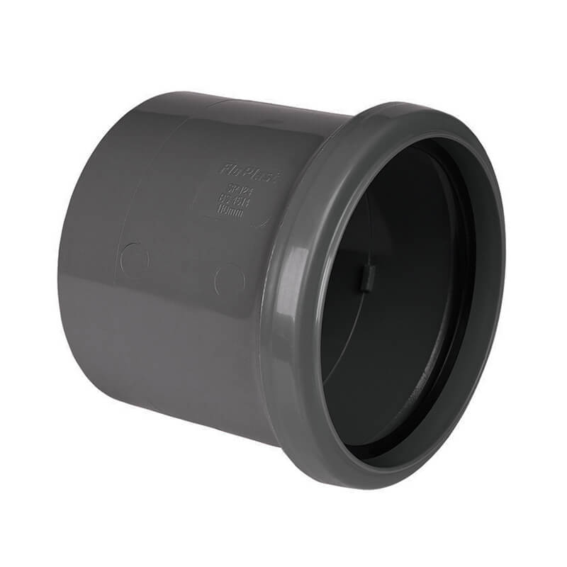 FloPlast Coupling Single Socket Anthracite Grey 110mm  image
