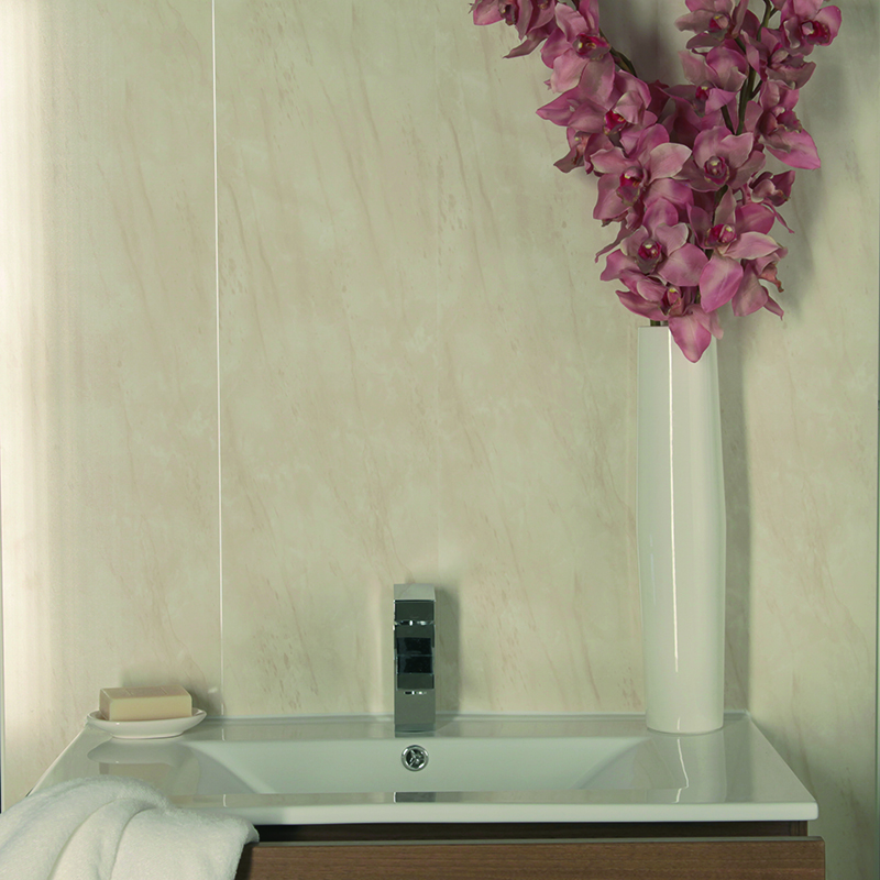 Romano Beige (gloss) 10mm Zest wall Panel 250mm x 2.6m Pk4 Image