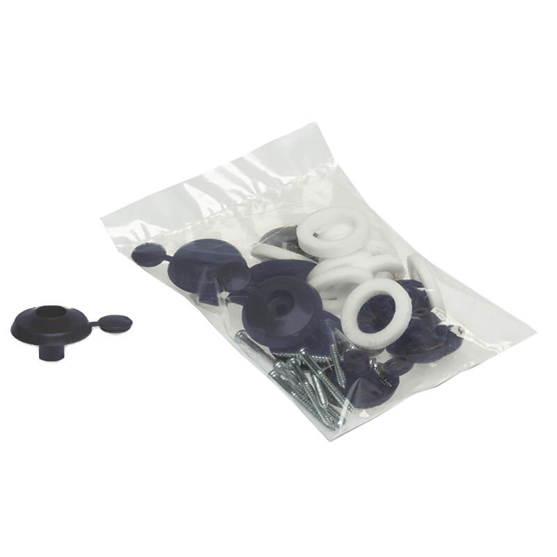 16mm Multiwall Polycarbonate Fixing Buttons (10Pk) Grey (Ral7016) image