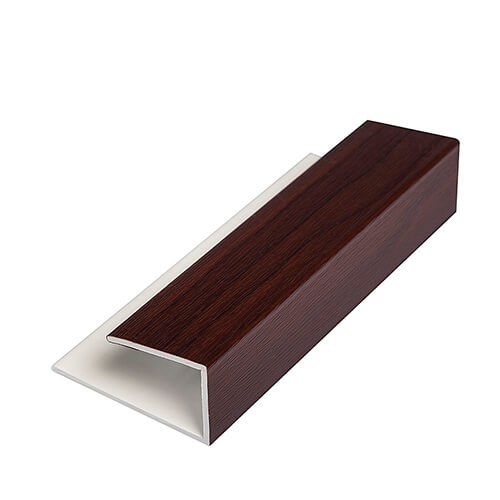 Rosewood Woodgrain Soffit Starter Trim 5m image