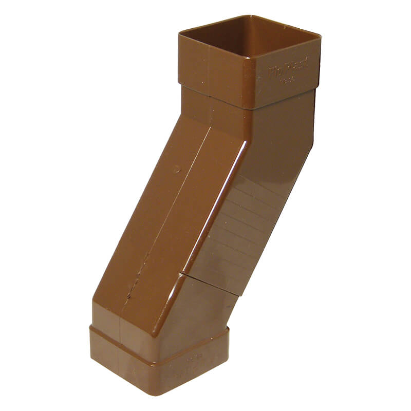 65mm Square Brown Adjustable Offset Downpipe Bend  image