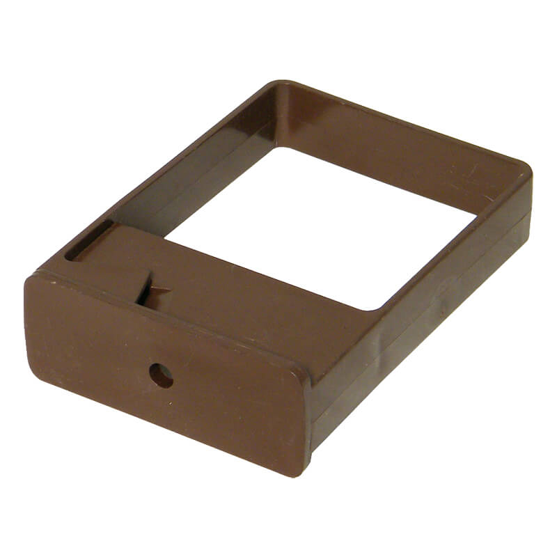 65mm Square Single Fix Brown Pipe Clip  image