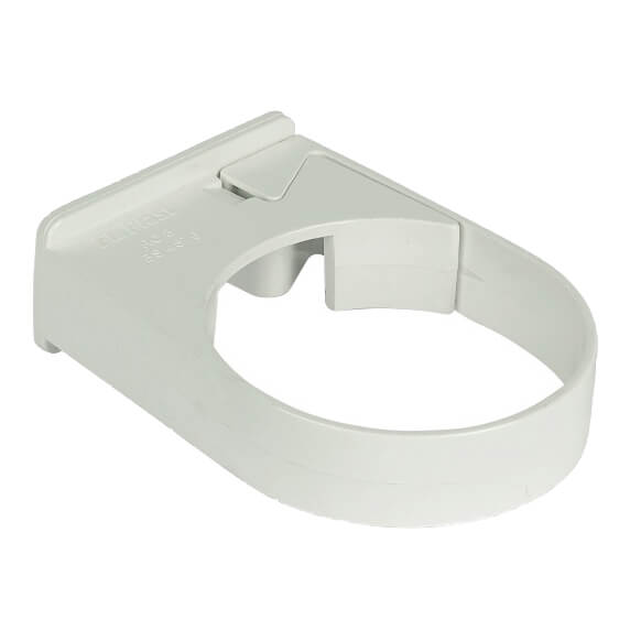 68mm Round Single Fix White Pipe Clip  image