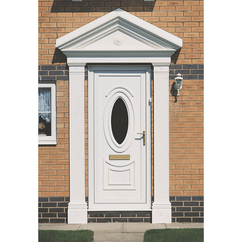 2100mm Victorian Apex Top Door Surround Rosewood (RAL8017) Image