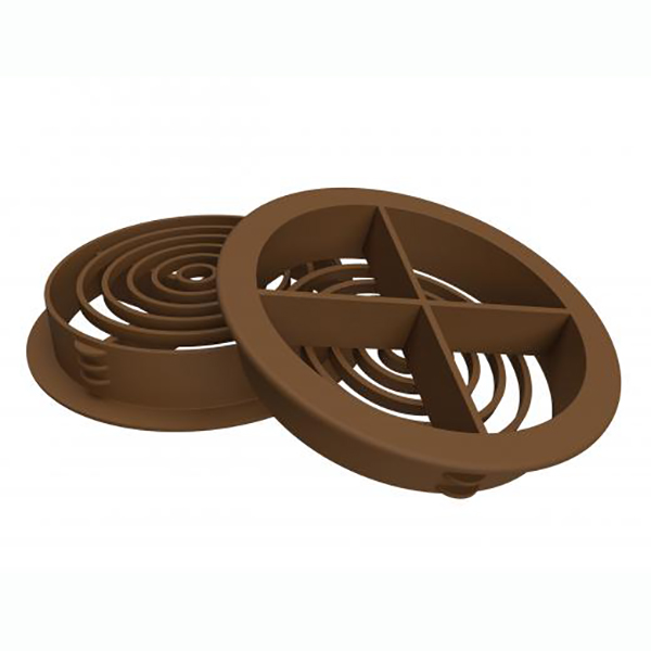 70mm Brown Circular Soffit Vent  image