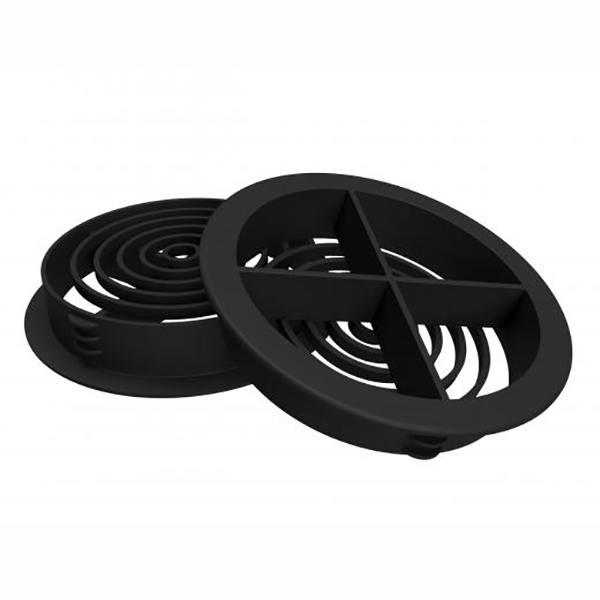 70mm Black Circular Soffit Vent  image