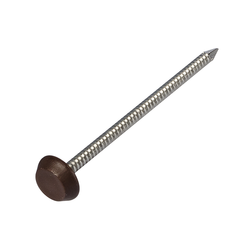 65mm Brown Stainless Steel Trimtop Nails Pack of 100 image
