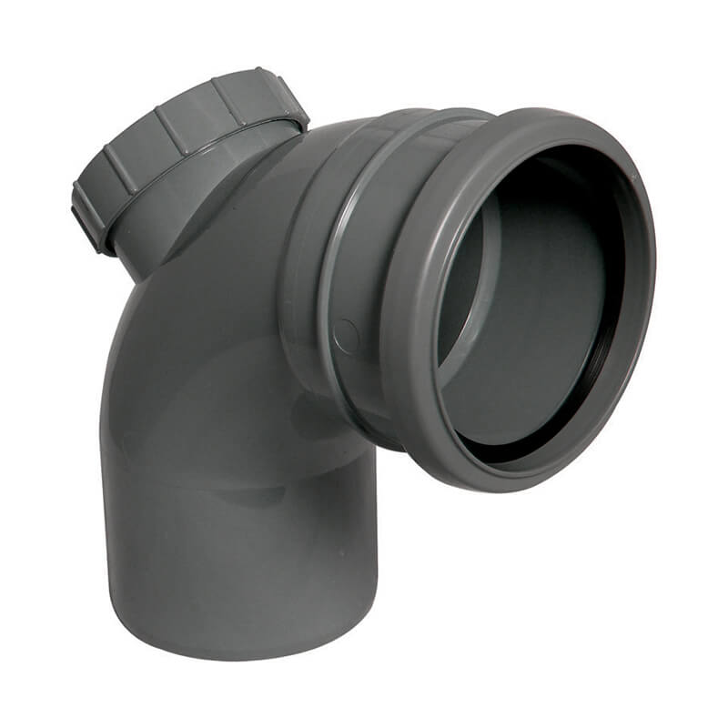 FloPlast 92.5° Access Bend Anthracite Grey Soil  image