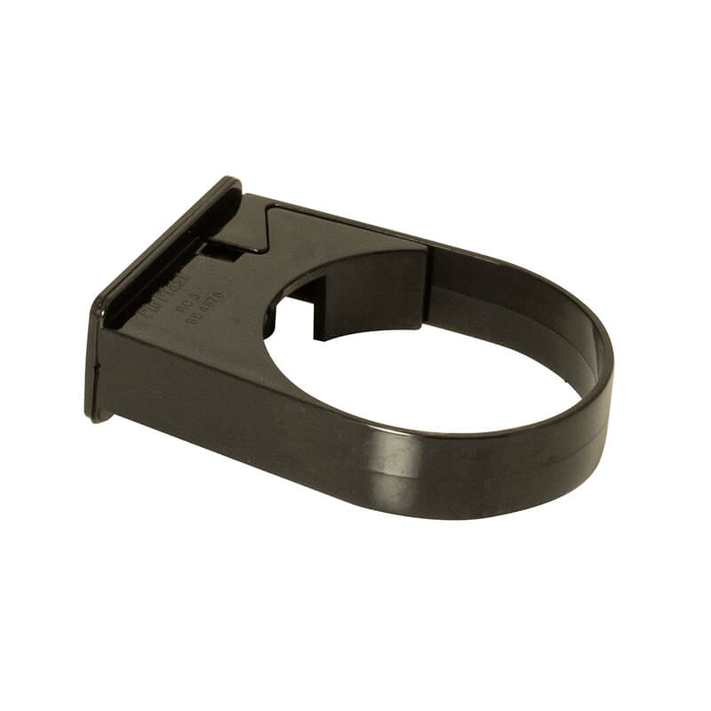 68mm FloPlast Black Round Single Fix Downpipe Clip image