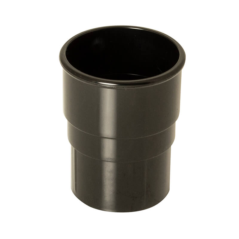 68mm FloPlast Black Round Downpipe Socket image