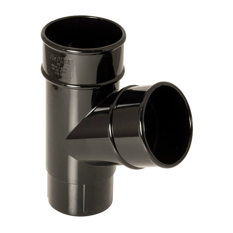 68mm FloPlast Black Round 112.5° Branch image