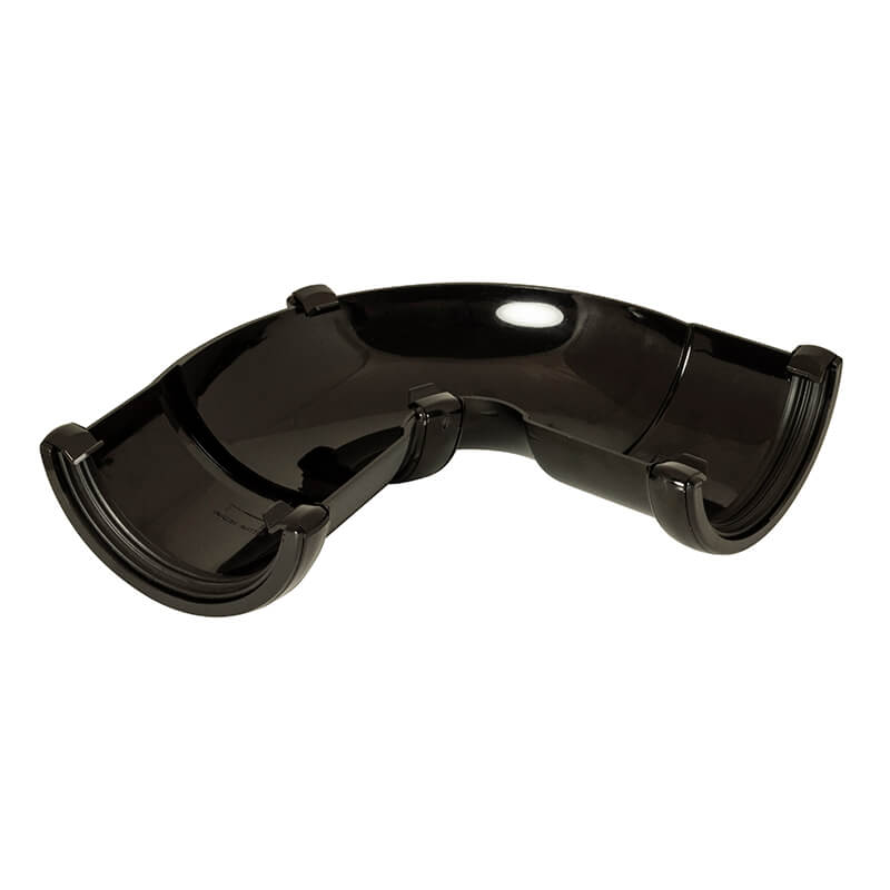 112mm FloPlast Black Round 50-156° Gutter Adjustable Angle image