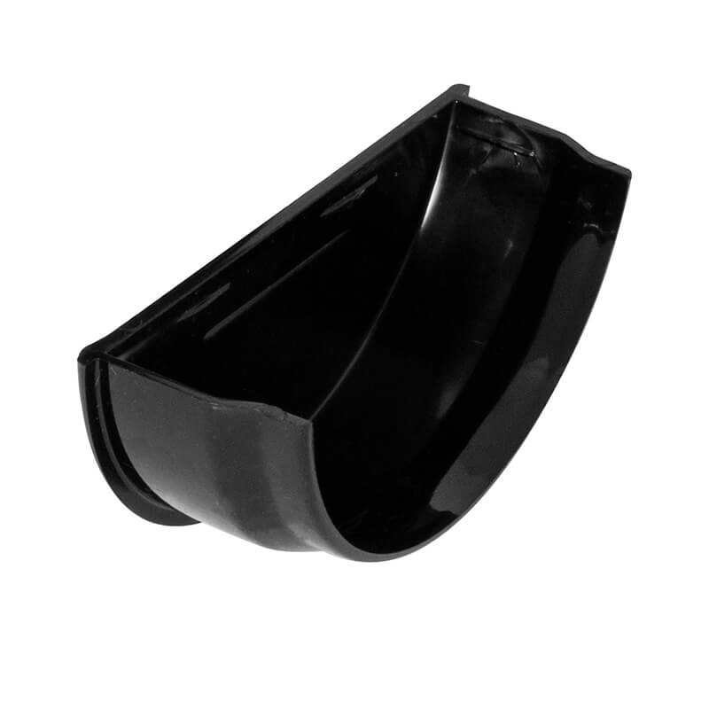 112mm FloPlast Half Round Black Internal Stopend image