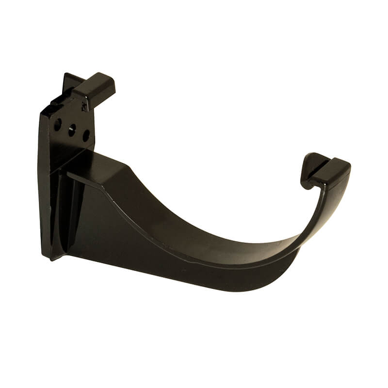 112mm FloPlast Black Half Round Fascia Bracket image