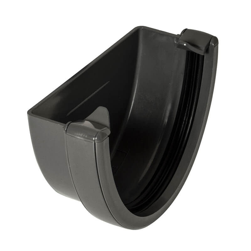 FloPlast 115mm Deepflow Hi-Cap Anthracite Grey External Stopend  image