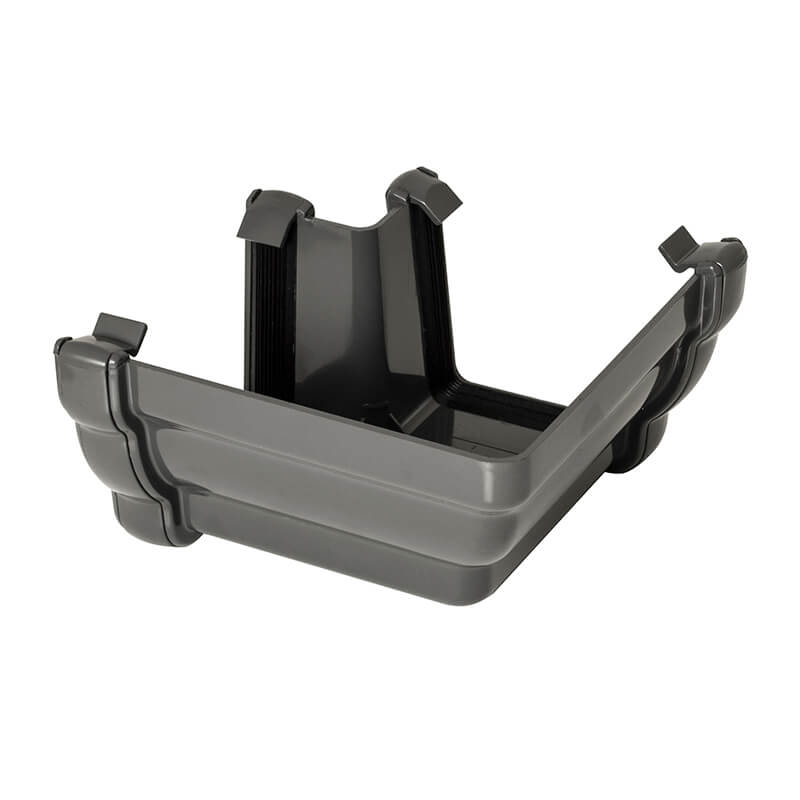 FloPlast Ogee Anthracite Grey 90° External Gutter Angle  image