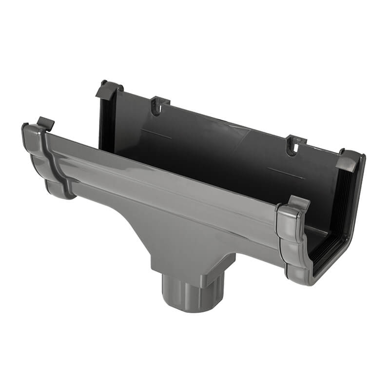 FloPlast Ogee Anthracite Grey Running Outlet  image