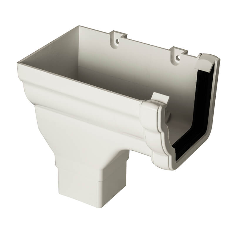 FloPlast Ogee White Left Hand Stopend Outlet  image