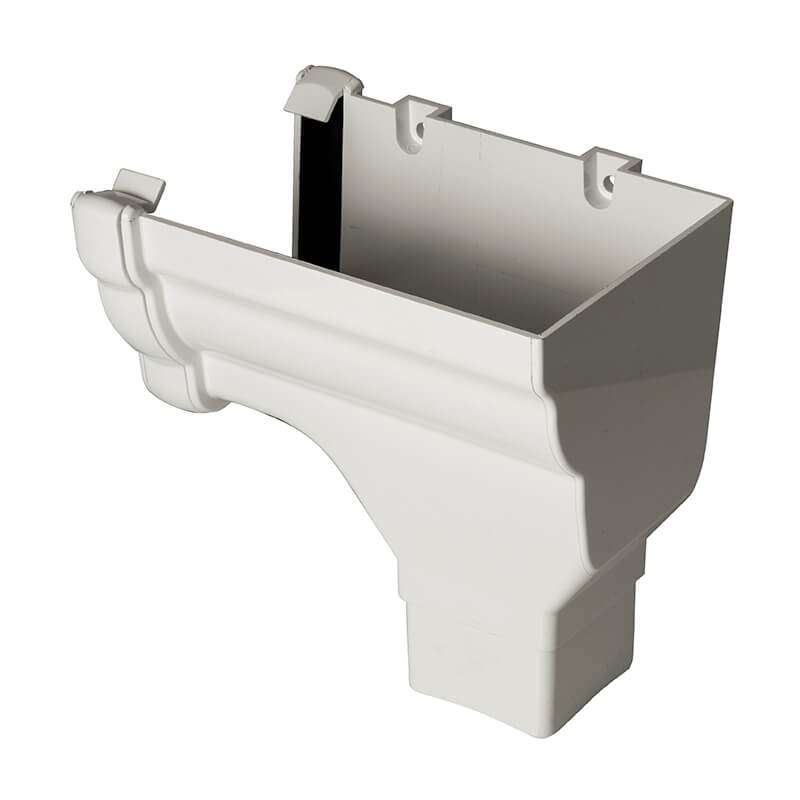 FloPlast Ogee White Right Hand Stopend Outlet  image