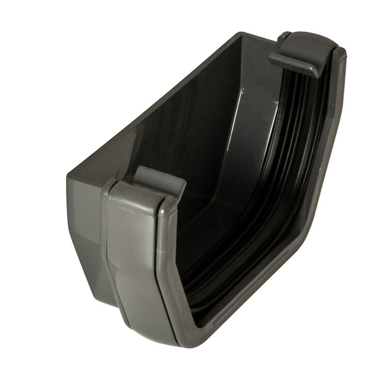 114mm FloPlast Square Anthracite Grey External Stopend image