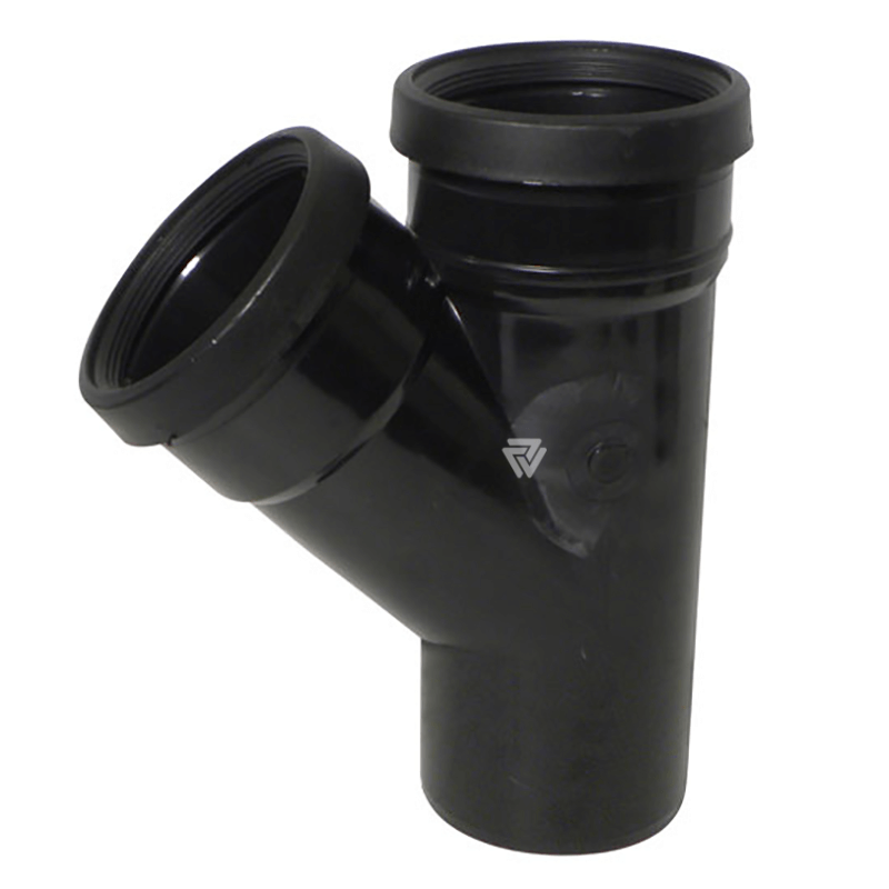 110mm Black 45° Double Socket Branch  image