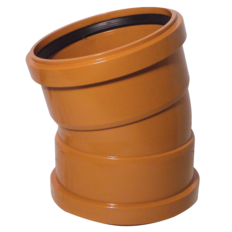 FloPlast 160mm Underground 15° Double Socket Bend image