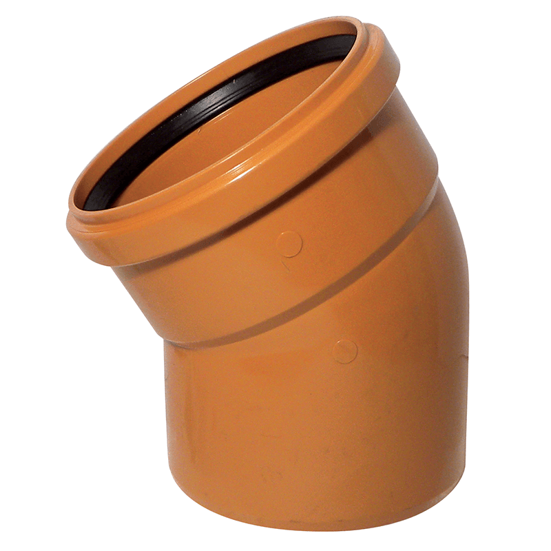 FloPlast 160mm Underground 30° Single Socket Bend image