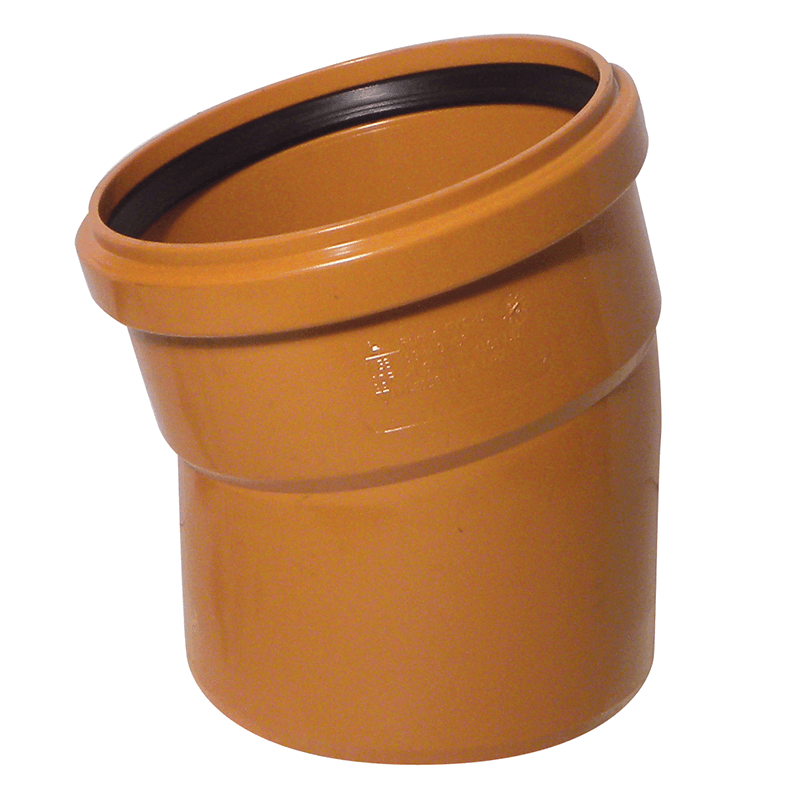 FloPlast 160mm Underground 15° Single Socket Bend image