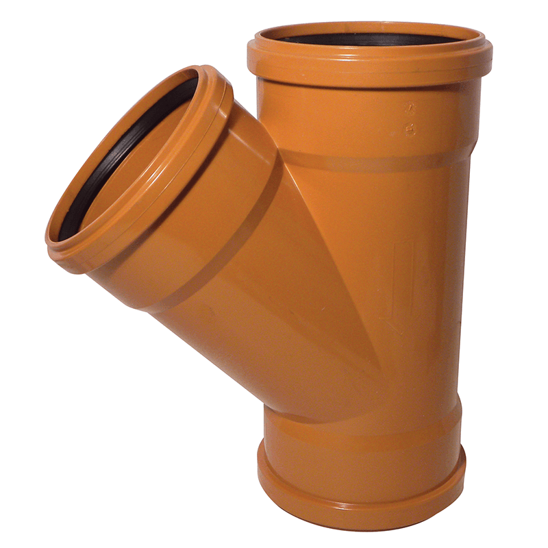 FloPlast 160mm Underground 45° Triple Socket Junction  image