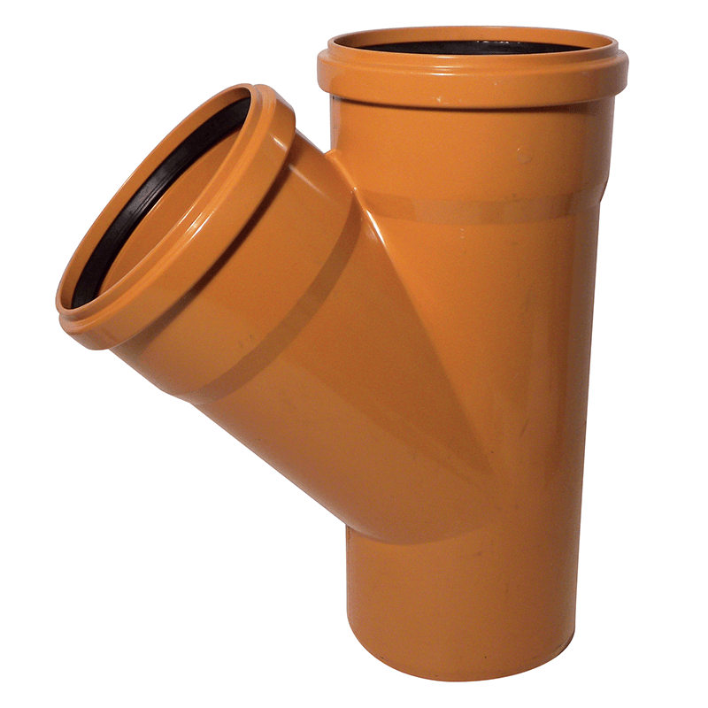 FloPlast 160mm Underground 45° Double Socket Junction  image