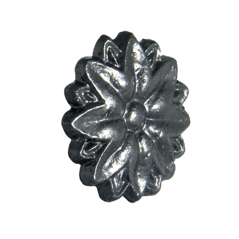 Floplast 55mm Small Cast Iron Effect Tudor Rose Motifs for Hoppers image