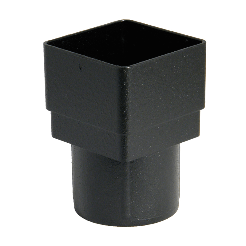 Floplast Square to Round Cast Iron Effect Pipe Adaptor  image