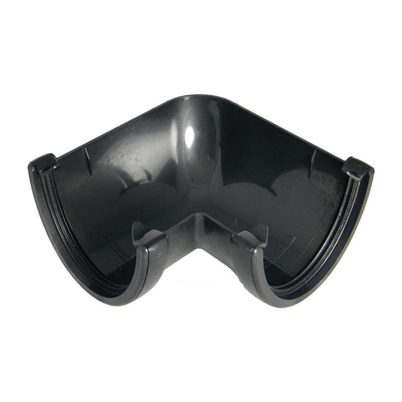 FloPlast 115mm Deepflow Hi-Cap Cast Iron Effect 90° Gutter Angle  image
