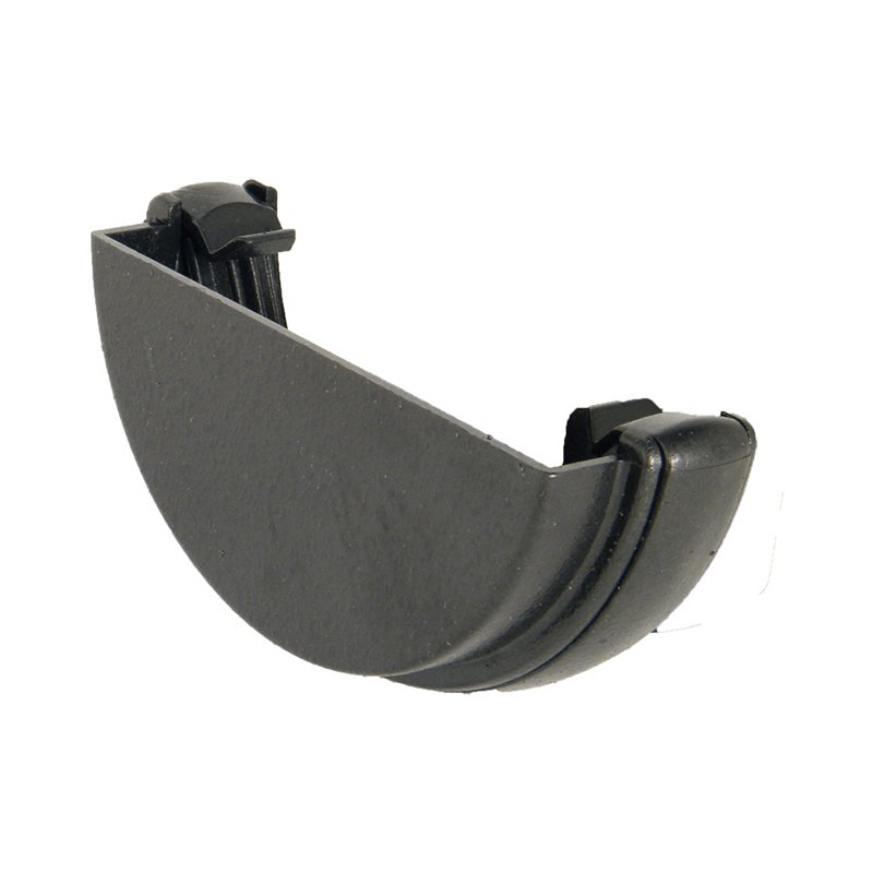 Floplast 112mm Half Round Cast Iron Effect External Stopend  image